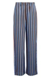 Stine Goya Stripe Elastic Waist Pants In Embroidery Stripe Blue