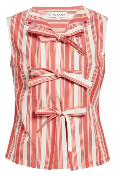 Stine Goya Stripe Organic Cotton Vest In Multi
