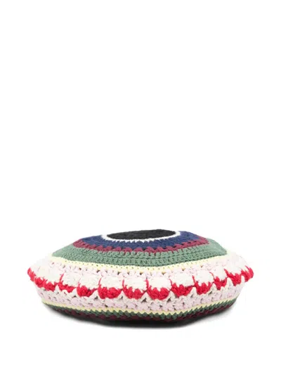 Stine Goya Striped Beret In Metallic