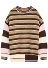 Stine Goya Alpaca Stripe Sweater Multi Stripes In Brown
