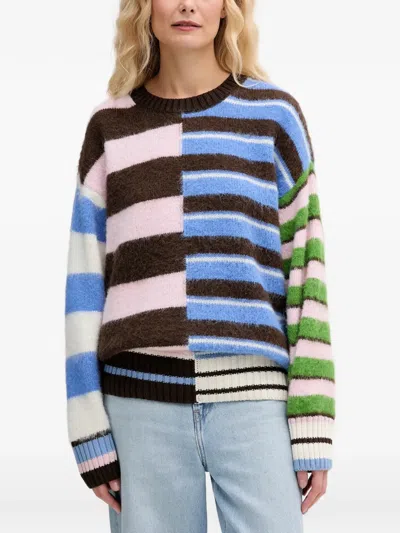 Stine Goya Striped Colour-block Sweater In Multi