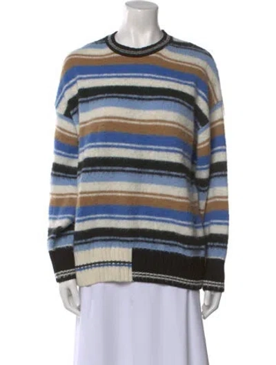 Pre-owned Stine Goya Striped Crew Neck Sweater In Blue