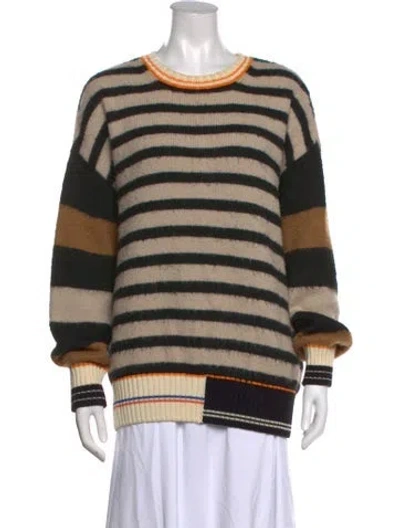 Pre-owned Stine Goya Striped Crew Neck Sweater In Neutrals