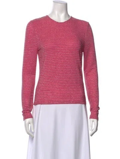 Pre-owned Stine Goya Striped Crew Neck Top In Pink