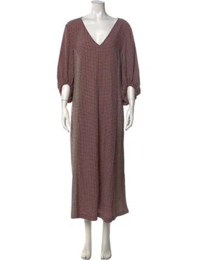 Pre-owned Stine Goya Striped Long Dress In Multicolor