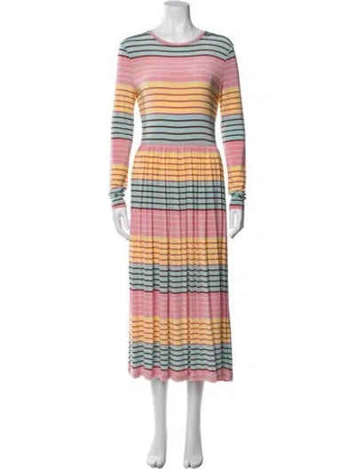 Pre-owned Stine Goya Striped Long Dress In Yellow