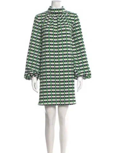 Pre-owned Stine Goya Striped Mini Dress In Green