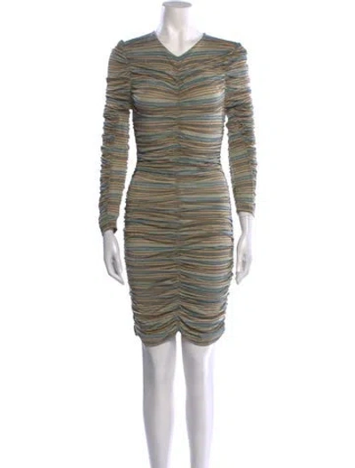Pre-owned Stine Goya Striped Mini Dress In Neutral