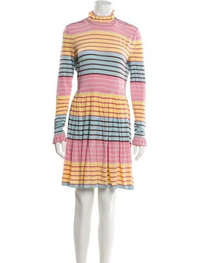 Pre-owned Stine Goya Striped Mini Dress In Pink