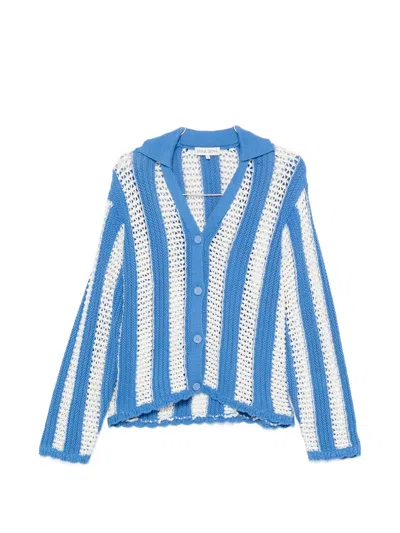 Stine Goya Striped Open-knit Cardigan In Multi