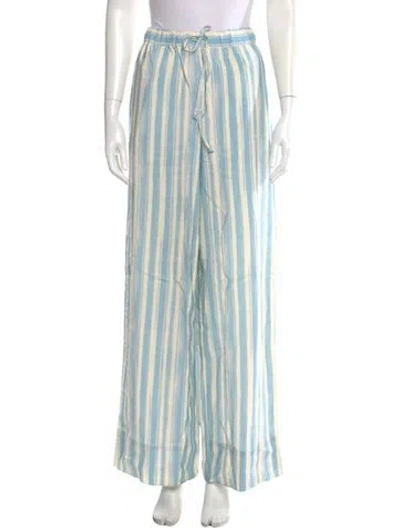 Pre-owned Stine Goya Striped Wide Leg Pants In Blue