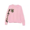 Stine Goya Floral Crew Neck Sweater In Pink