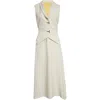 Shop Stine Goya Tailored Handkerchief Hem Dress In Ivory/cornsilk