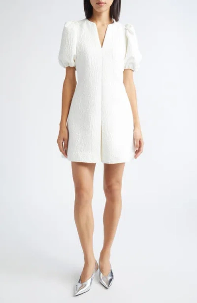 Stine Goya Textured Fit & Flare Minidress In White
