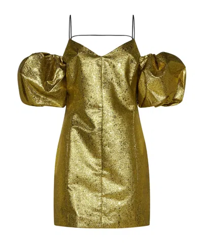 Stine Goya Thin Shoulder Straps And Bubble Sleeves Dress In Neutral