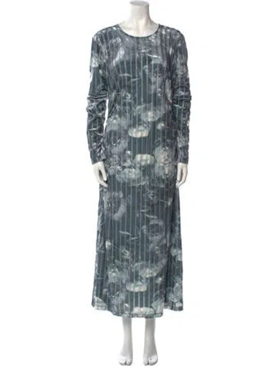Pre-owned Stine Goya Tie-dye Print Long Dress In Blue