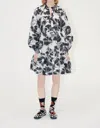 Stine Goya Tier Voluminous Ruffle Mini Dress In White/black