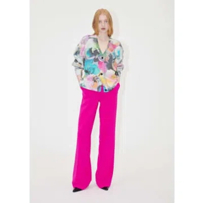 Stine Goya Timo Fuchsia Wide Leg Trousers In Fucsia