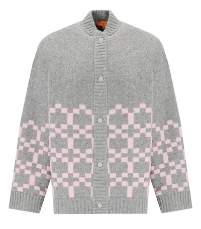 Stine Goya Tino Grey And Pink Bomber Jacket
