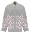 Stine Goya Tino Grey And Pink Bomber Jacket In Gray