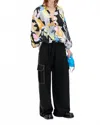 Stine Goya Toni V Neck Top In Artistic Floral In Multi