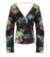 Stine Goya Nathalie Glitter Bloom-print Blouse