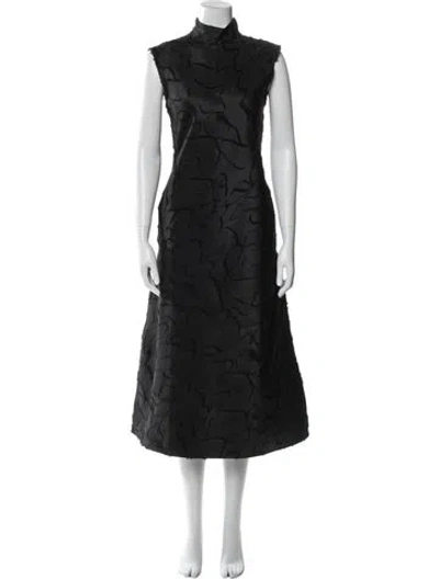 Pre-owned Stine Goya Turtleneck Long Dress In Black