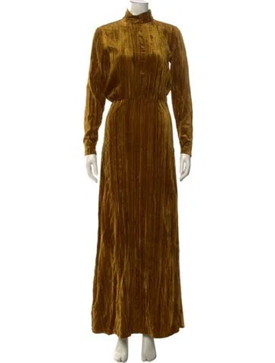 Pre-owned Stine Goya Turtleneck Long Dress In Yellow
