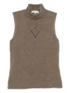 Stine Goya Turtleneck Vest In Brown