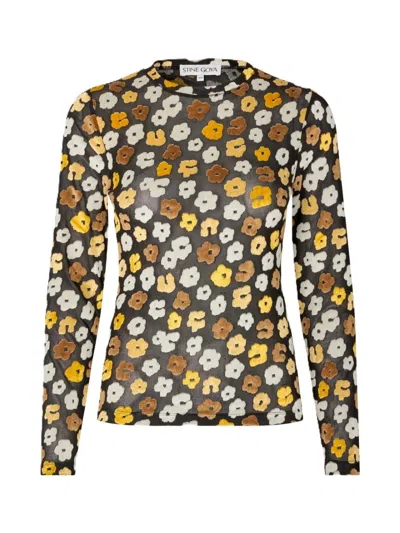 Stine Goya Velvet Devore Top In Multi
