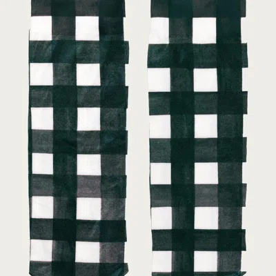 Stine Goya Verita Stockings In Gingham Black In Green