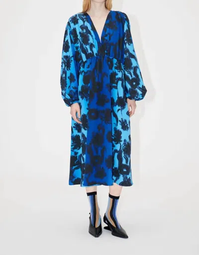 Stine Goya Veroma Dress In Oil Pastel Anemone In Blue