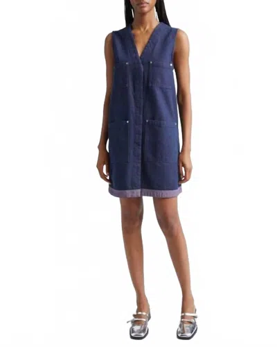 Stine Goya Vest Pocket Mini Dress In Dusky/dried Rose In Blue