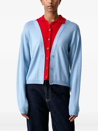 Stine Goya V-neck Button-up Cardigan In Blue