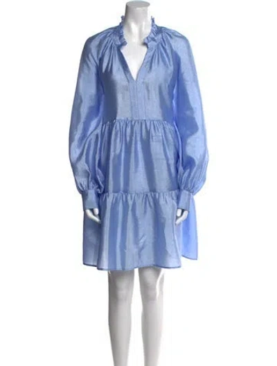 Pre-owned Stine Goya V-neck Knee-length Dress In Blue
