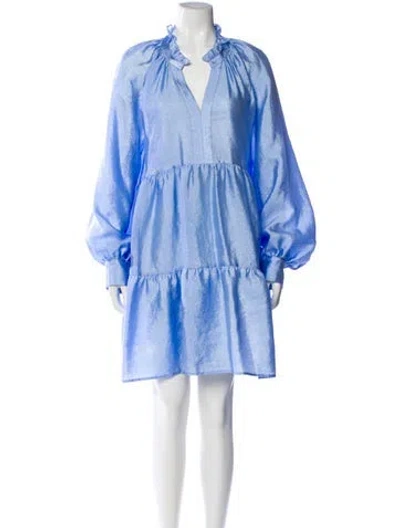 Pre-owned Stine Goya V-neck Knee-length Dress In Blue