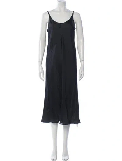 Pre-owned Stine Goya V-neck Long Dress In Black