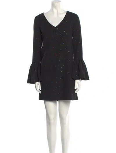 Pre-owned Stine Goya V-neck Mini Dress In Black