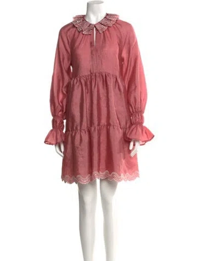 Pre-owned Stine Goya V-neck Mini Dress In Pink