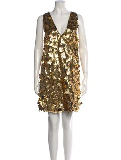 Pre-owned Stine Goya V-neck Mini Dress W/ Tags In Multi