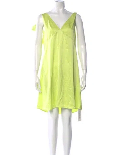 Pre-owned Stine Goya V-neck Mini Dress In Yellow