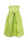 Stine Goya Voluminous Gathered Midi Dress In Green