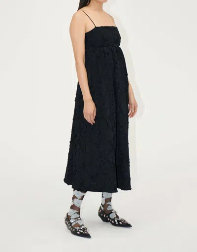Stine Goya Voluminous Midi Dress In Black