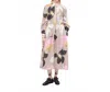 Stine Goya Waist Gather Shirt Midi Dress In Wild Flowers In Multi