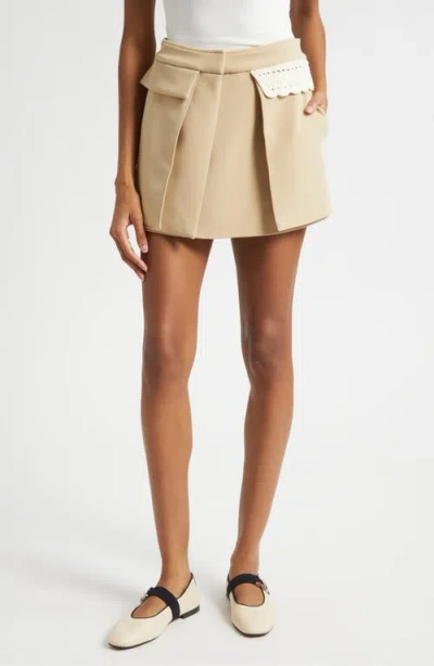 Stine Goya Waist Panel Miniskirt In Neutral
