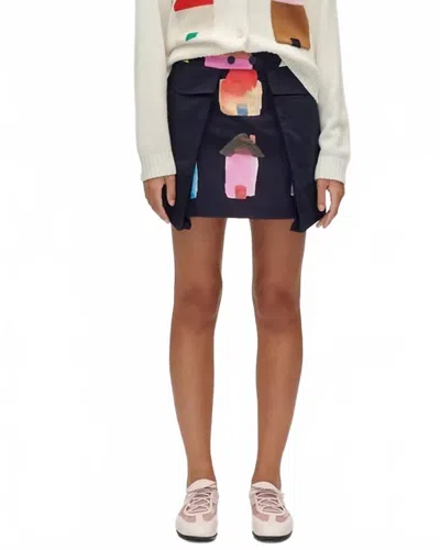 Stine Goya Waistbelt Mini Skirt In Refugios In Black