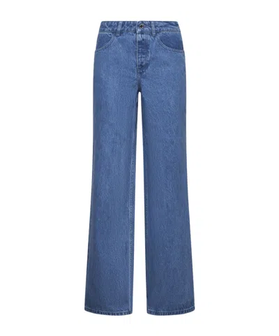 Stine Goya Wide Leg Jeans In Blue