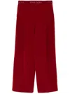 Stine Goya Pleated Wide Leg Long Pants In Bordeaux In Red