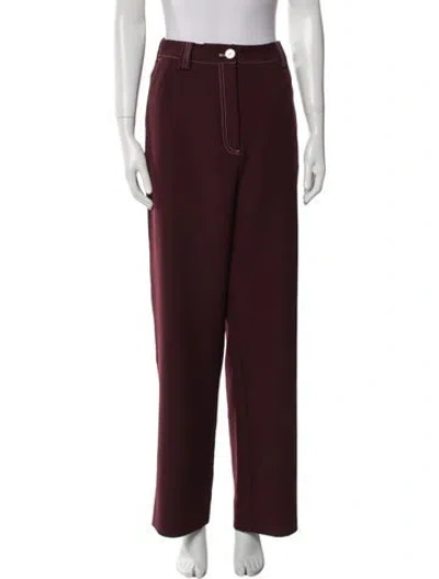 Pre-owned Stine Goya Wide Leg Pants In Burgundy