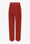 Stine Goya Pleated Wide Leg Long Pants In Bordeaux In Bordeaux